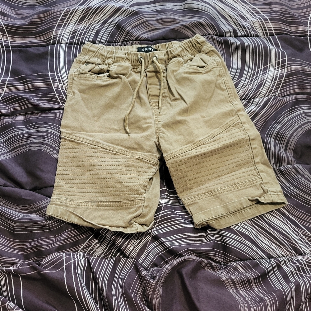 Dkny Tan Relaxed Fit Shorts with Drawstring Waist